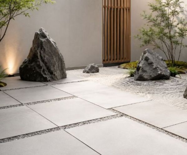 平板磚結合枯山水景觀｜低維護庭園的優勢與規劃秘訣